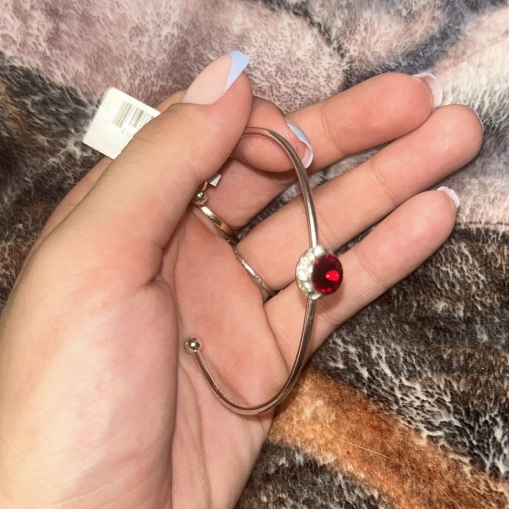 RED RUBY DIAMOND BRACELET - Picture 2 of 5